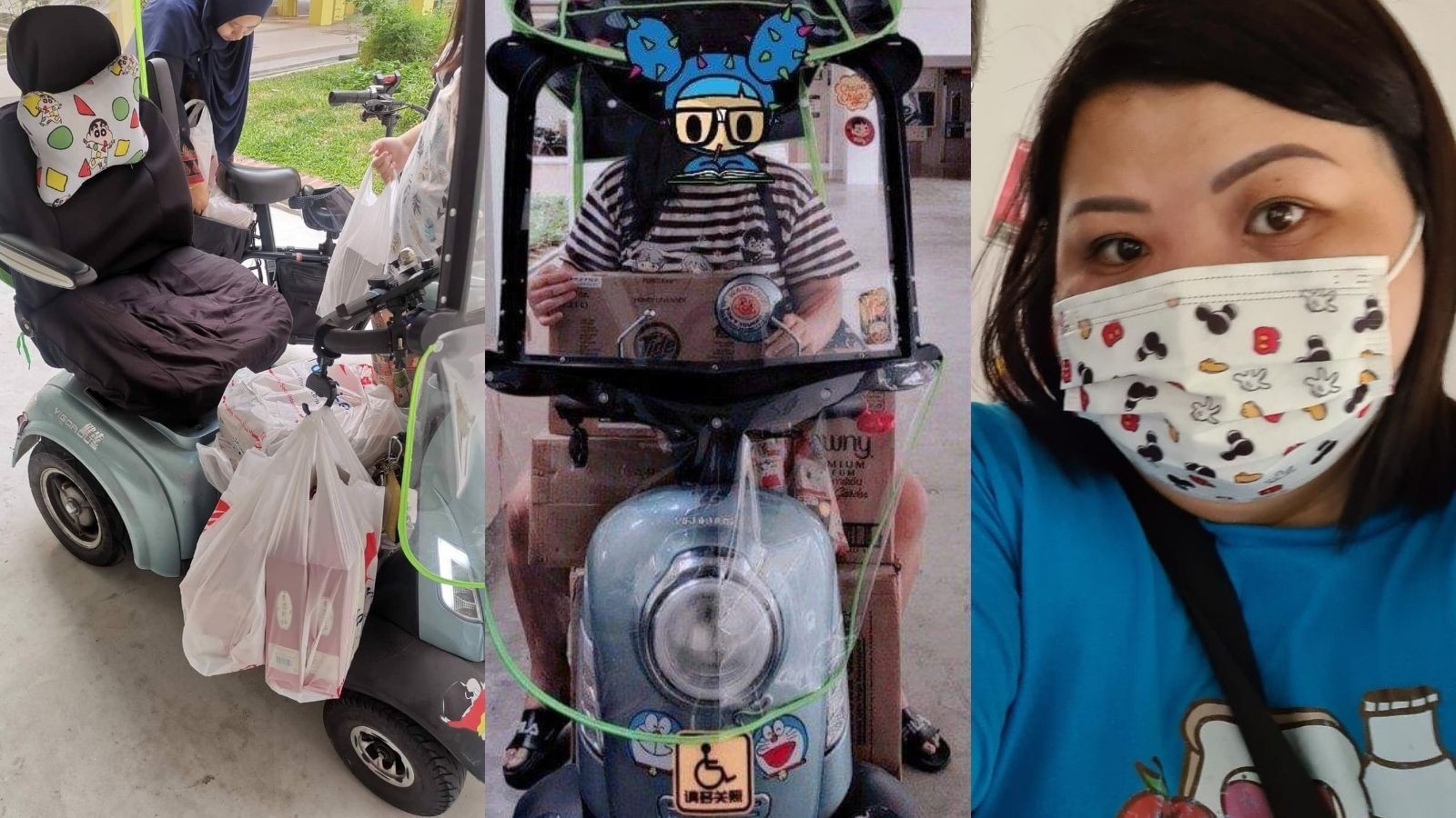 Post thumbnail of She uses a mobility scooter, but her disability does not stop her from delivering meals to the needy