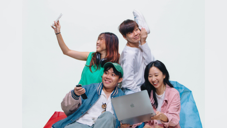 The #SUPERKIND team from NTU in charge of the cyber-kindness campaign